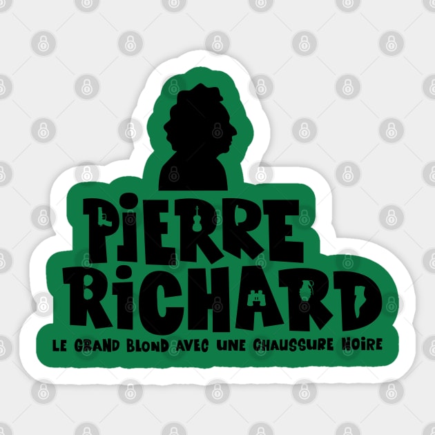 Pierre Richard - The Tall Blond Man with One Black Shoe silhouette Sticker by Boogosh